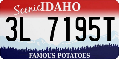 ID license plate 3L7195T