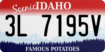 ID license plate 3L7195V