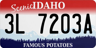 ID license plate 3L7203A