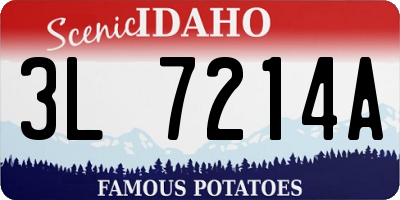 ID license plate 3L7214A