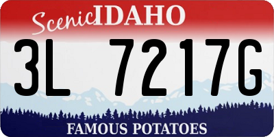 ID license plate 3L7217G