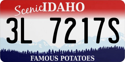 ID license plate 3L7217S