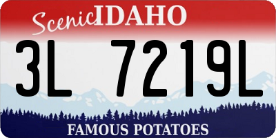 ID license plate 3L7219L