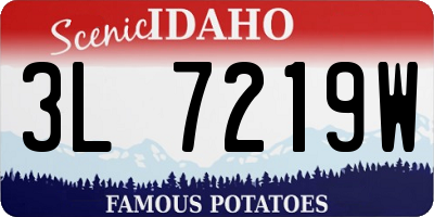 ID license plate 3L7219W