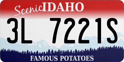 ID license plate 3L7221S