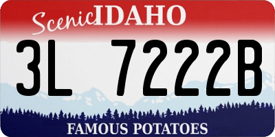 ID license plate 3L7222B