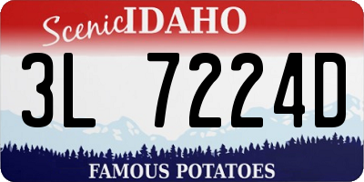 ID license plate 3L7224D