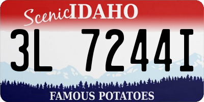 ID license plate 3L7244I