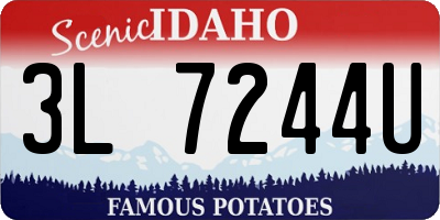 ID license plate 3L7244U