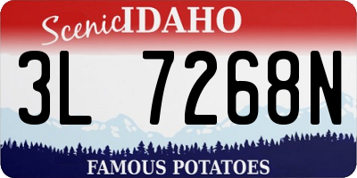 ID license plate 3L7268N