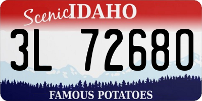 ID license plate 3L7268O