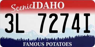 ID license plate 3L7274I