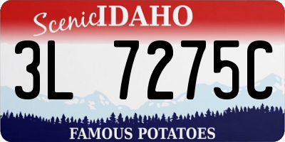ID license plate 3L7275C