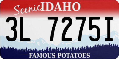 ID license plate 3L7275I