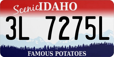 ID license plate 3L7275L