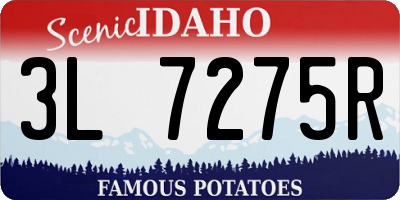 ID license plate 3L7275R