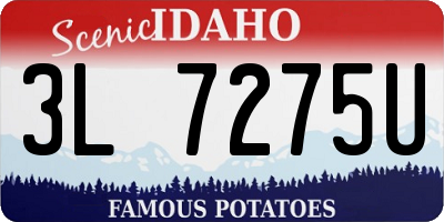 ID license plate 3L7275U