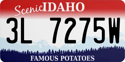 ID license plate 3L7275W