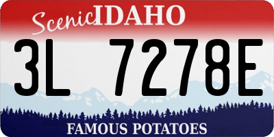 ID license plate 3L7278E