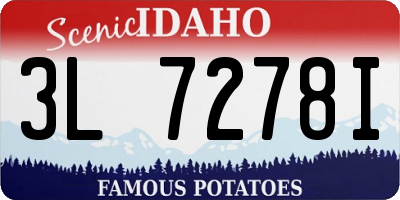 ID license plate 3L7278I