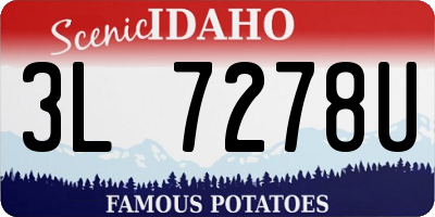 ID license plate 3L7278U
