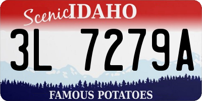 ID license plate 3L7279A