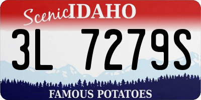 ID license plate 3L7279S