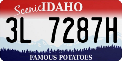 ID license plate 3L7287H