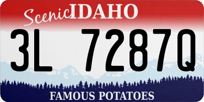 ID license plate 3L7287Q