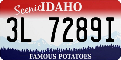 ID license plate 3L7289I