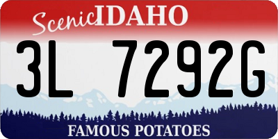 ID license plate 3L7292G