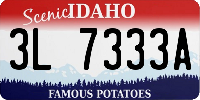 ID license plate 3L7333A