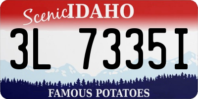 ID license plate 3L7335I