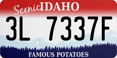 ID license plate 3L7337F