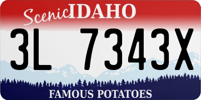 ID license plate 3L7343X