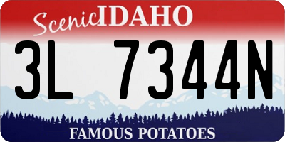ID license plate 3L7344N