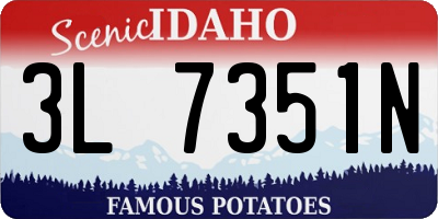 ID license plate 3L7351N