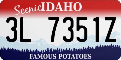 ID license plate 3L7351Z