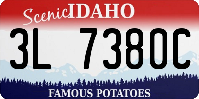 ID license plate 3L7380C