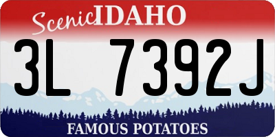 ID license plate 3L7392J