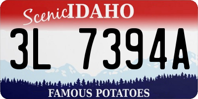 ID license plate 3L7394A