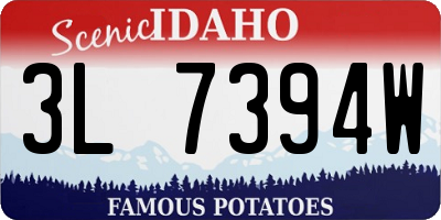 ID license plate 3L7394W