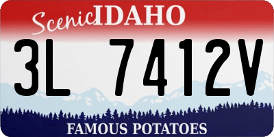 ID license plate 3L7412V
