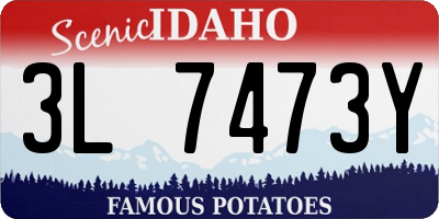ID license plate 3L7473Y
