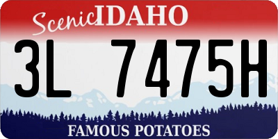 ID license plate 3L7475H