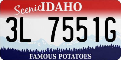 ID license plate 3L7551G