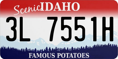 ID license plate 3L7551H