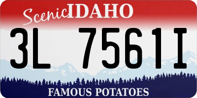 ID license plate 3L7561I