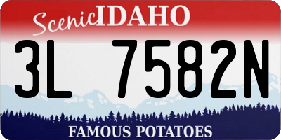 ID license plate 3L7582N