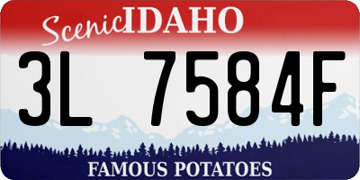 ID license plate 3L7584F